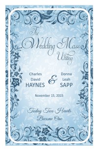 Wedding Program Cover Template 11A - Version 2